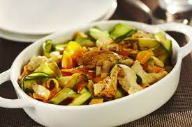 Tagliatelles de légumes au poulet